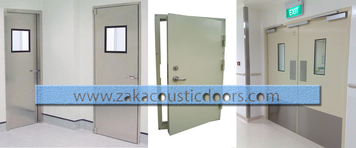 Acoustic cum Fire Steel Door with Vision Panel
