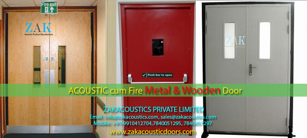 Acoustic Cum Fire metal & Wooden Door Manufacturer India